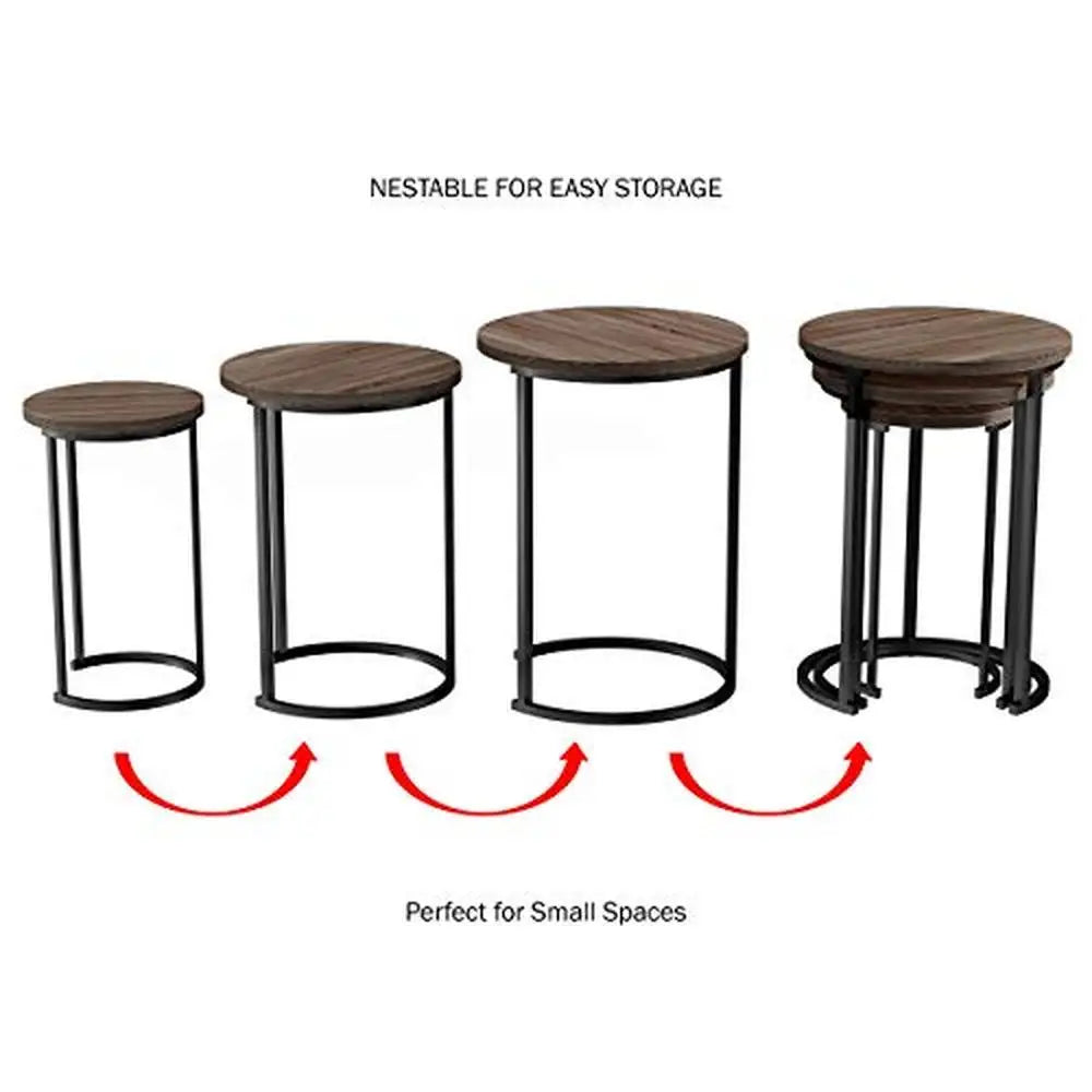 3-Piece Nesting Round End Tables