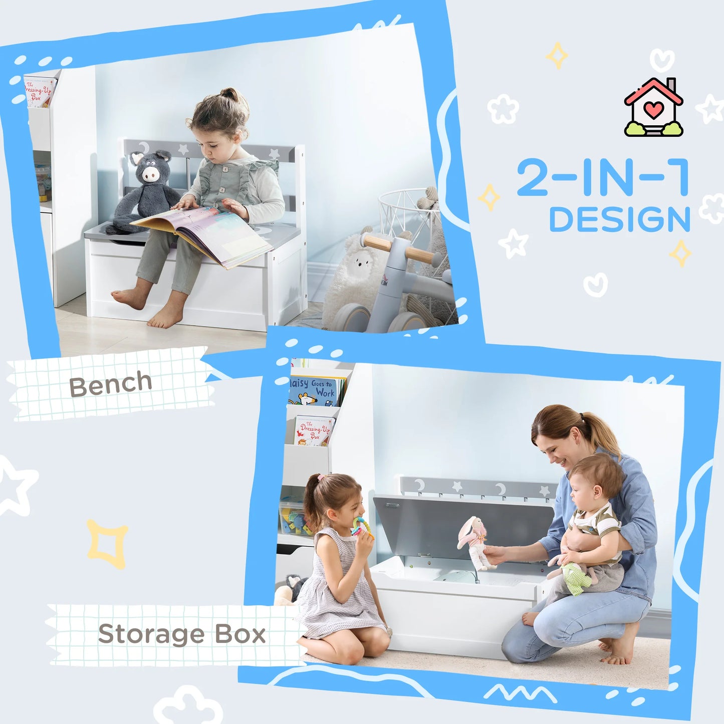 2-IN-1 Toy Chest