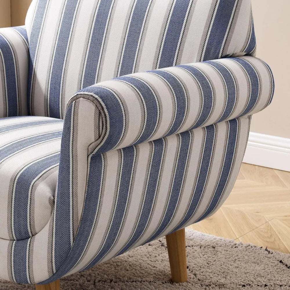 Accent Chair with Stripe Pattern