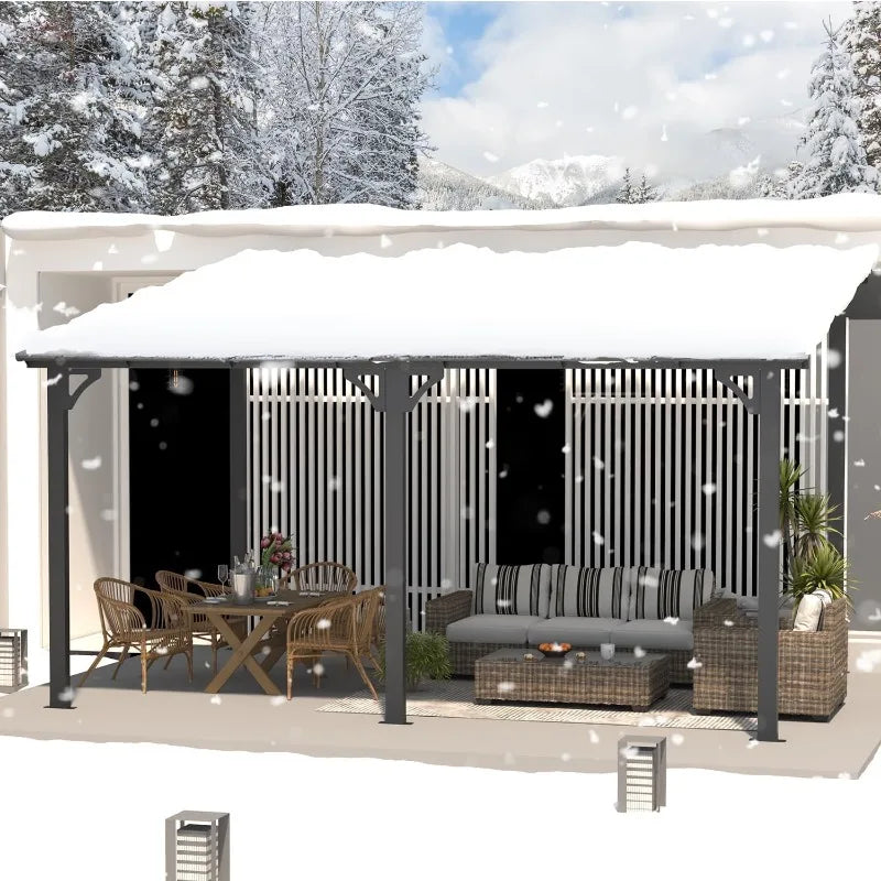 home.14' x 10' Gazebo for Patio, Hard Top
