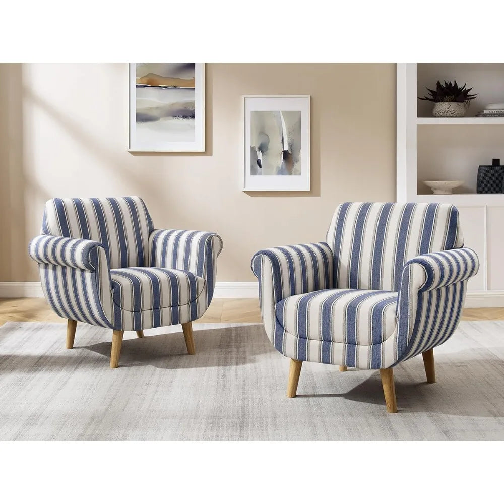 Accent Chair with Stripe Pattern