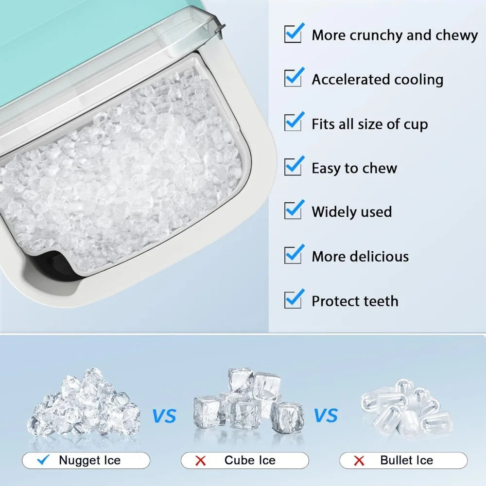 Tabletop ice maker with chewable granular ice