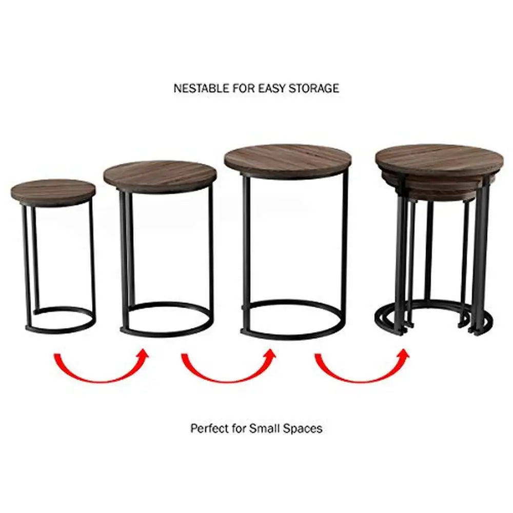 3-Piece Nesting Round  End Tables