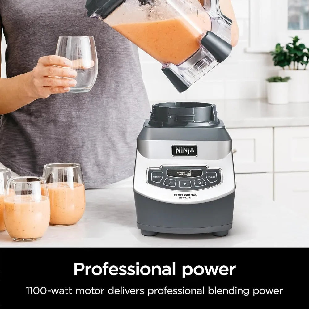 Professional Compact Smoothie & Food Processing Blender, 1100-Watts, 3 Functions