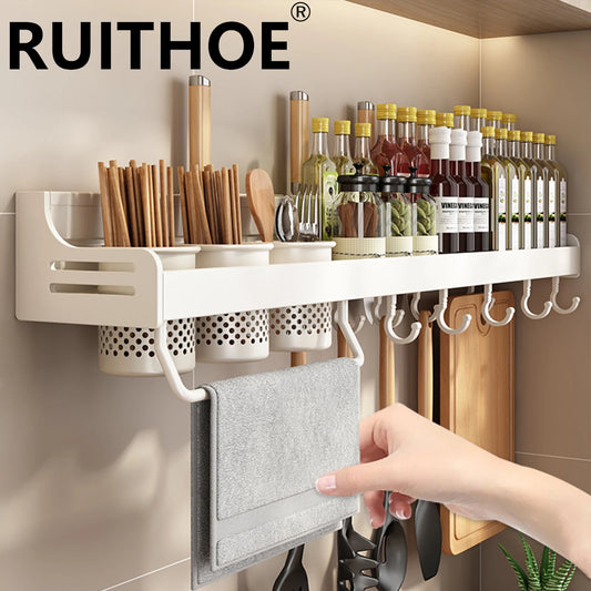 Kitchen Organizer Shelf Wall-mounted Spice Storage Rack