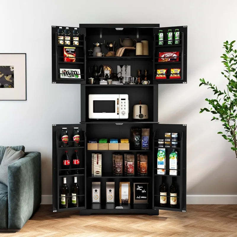 72" Kitchen Pantry Storage Cabinet