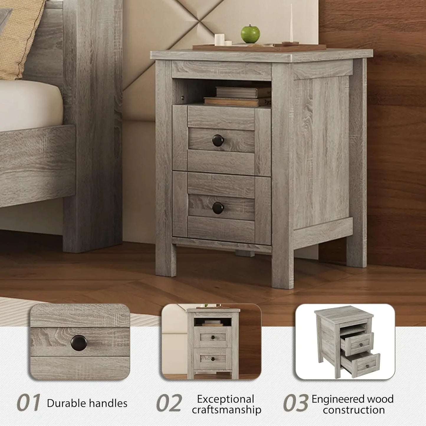 3 Piece Farmhouse Bedroom Set