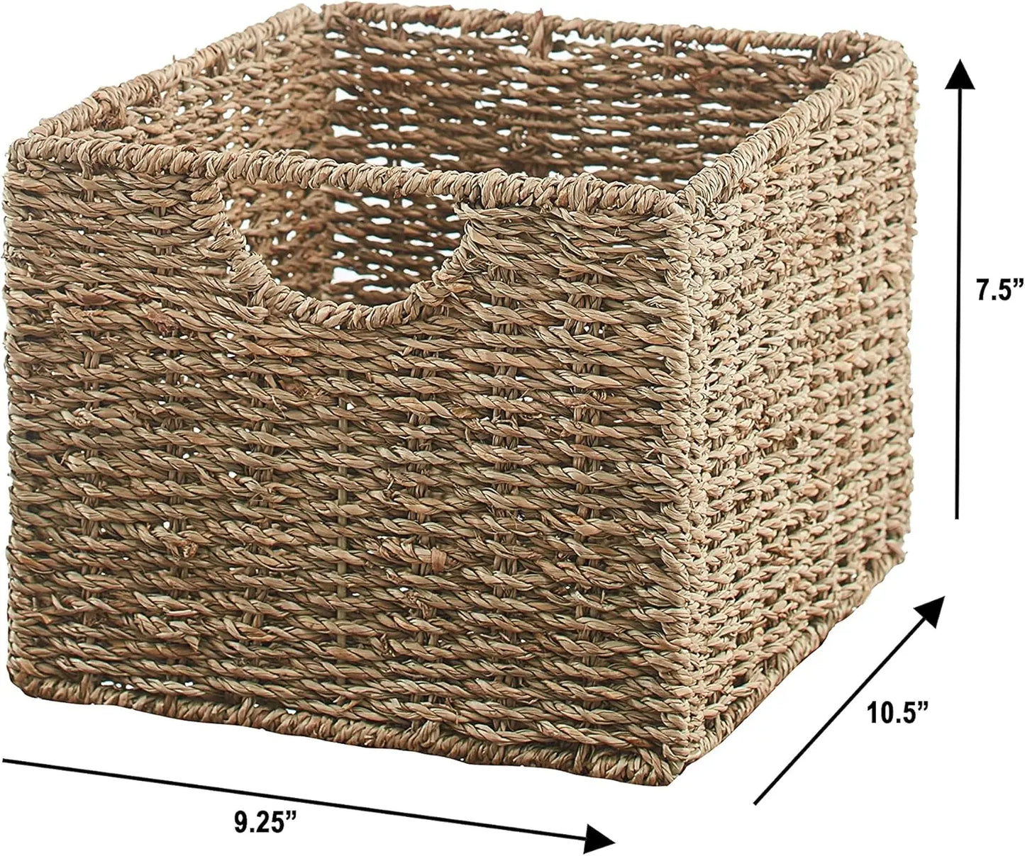 Set of 3 Wicker Storage Basket Bins for Organizing