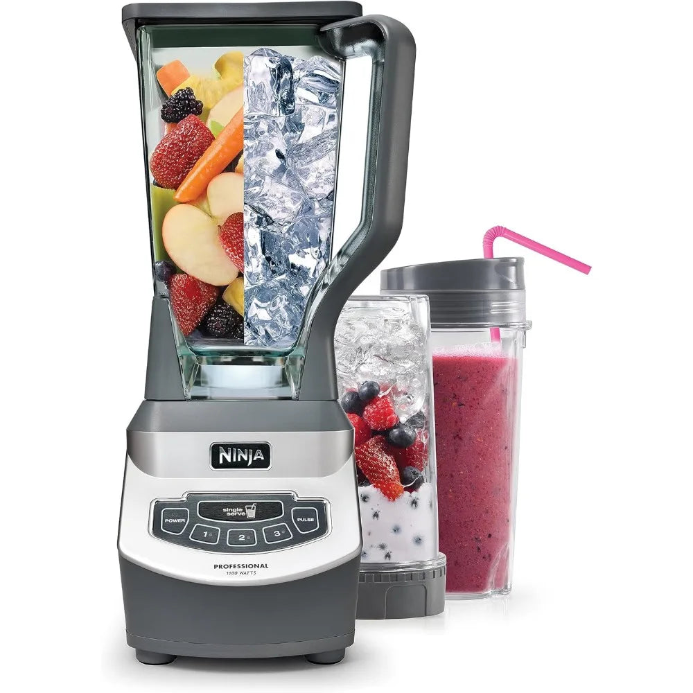 Professional Compact Smoothie & Food Processing Blender, 1100-Watts, 3 Functions