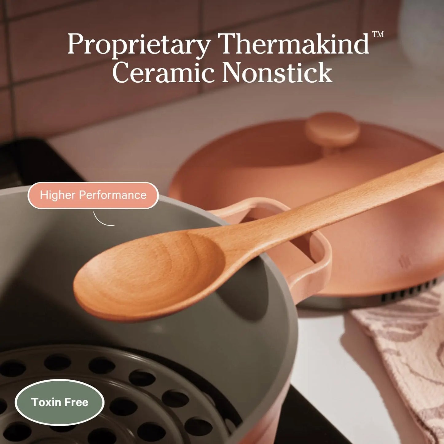 Nonstick Ceramic Sauce Pan with Lid