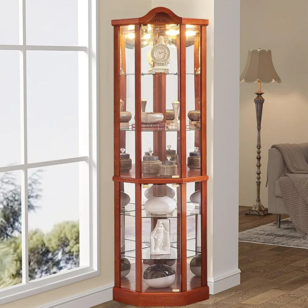 Lighted Curio Cabinet Corner Display Case