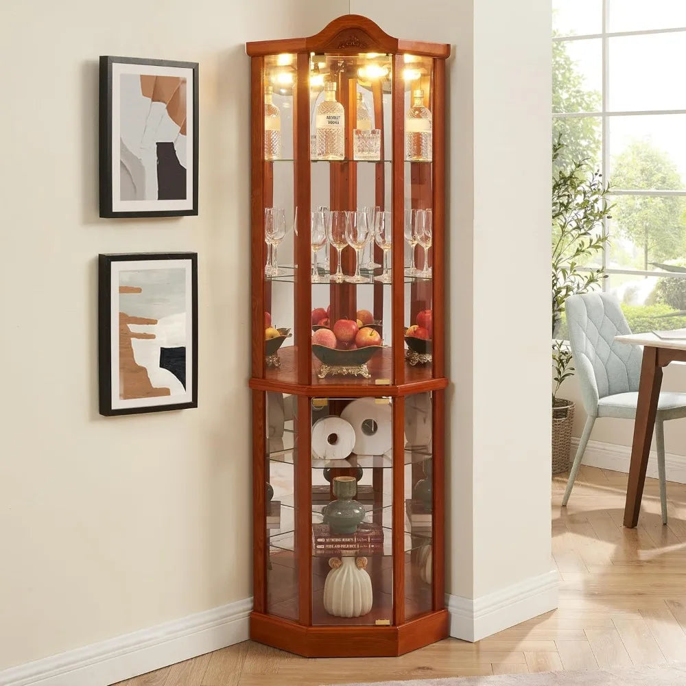 Lighted Curio Cabinet Corner Display Case