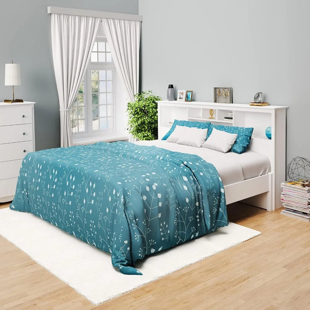 King Size Bed Headboard:with Bookcase Freestanding