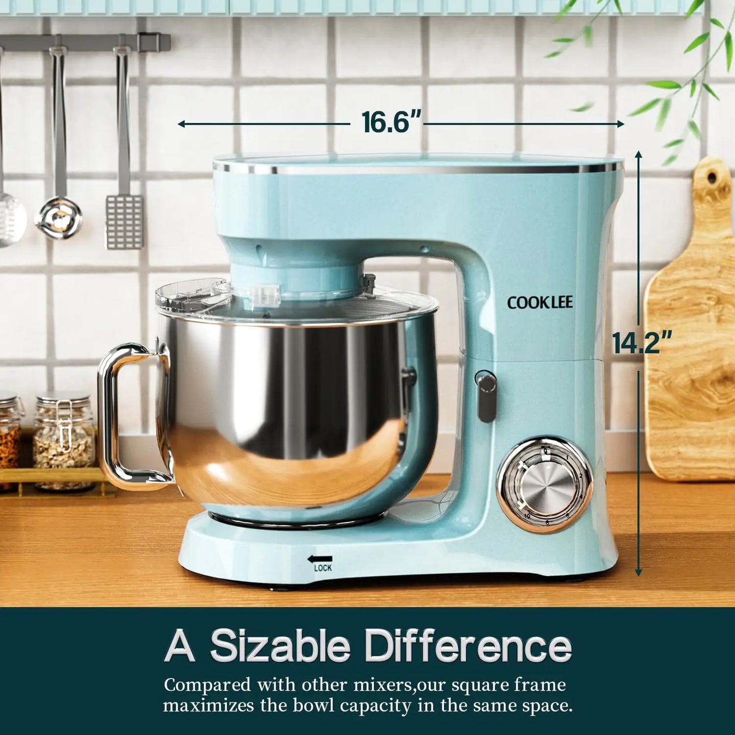 10-Speed Electric Kitchen Mixer Dishwasher-Safe