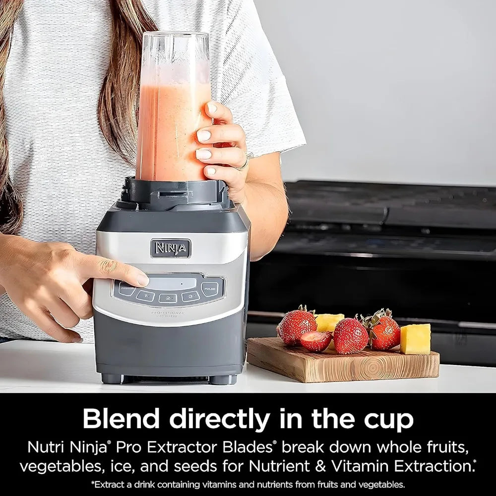 Professional Compact Smoothie & Food Processing Blender, 1100-Watts, 3 Functions